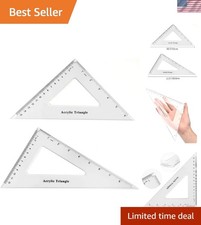 Precision Triangle Ruler Set with Hollow Grip - Perfect for All Drafting Needs