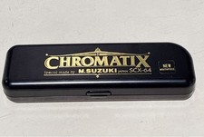 Suzuki Chromatic Harmonica SCX-64 Standard Model with Case 195 45 30mm