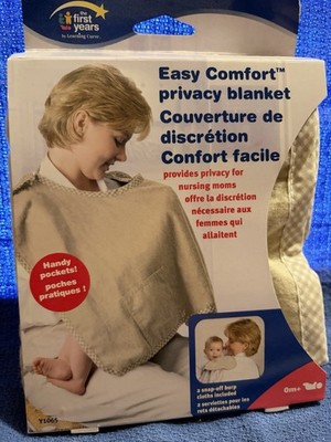 The First Years Mother-child Easy Comfort Privacy Blanket Tan NEW IN PKG