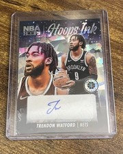 Trendon Watford 2023-24 Panini NBA Hoops Premium Stock Hoops Ink Auto Ice
