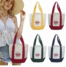 NWT Trader Joe’s mini canvas reusable tote bags set of All 4 Colors 2025 Holiday