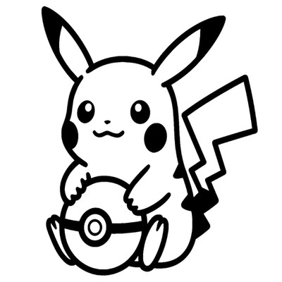 Pikachu Pokémon 13 cm  Aufkleber Style Tuning Special Edition Sticker Auto  S/W