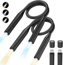 2 PCS LED Neck Reading Lights, 3 Color  3 Brightness Options, 380  Adjustable R