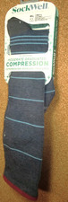 Sockwell Men's Circulator Moderate Graduated Compression Sock M-L 7-10 Demin