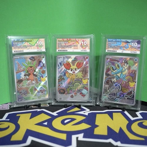 Chespin Fennekin Froakie First Partner Series 3 Ace 10 Sequential Perfect Subs