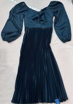 Cupshe - Women s Green Pleated Dress Size Medium