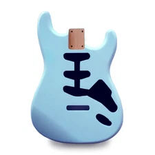 Stratocaster Guitar Body SSS – Sonic Blue Vintage Nitro Satin – 2 Piece American