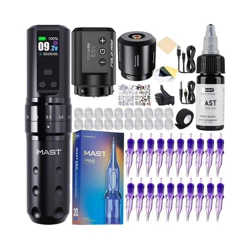 Mast Fold2 Pro Tattoo Kit, Cordless Complete Tattoo Gun Machine Kit, 2 Batter... - product listing photo