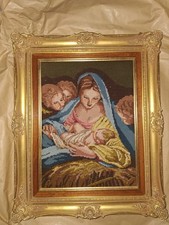 Stickbild mit Maria und Jesus Gobelin