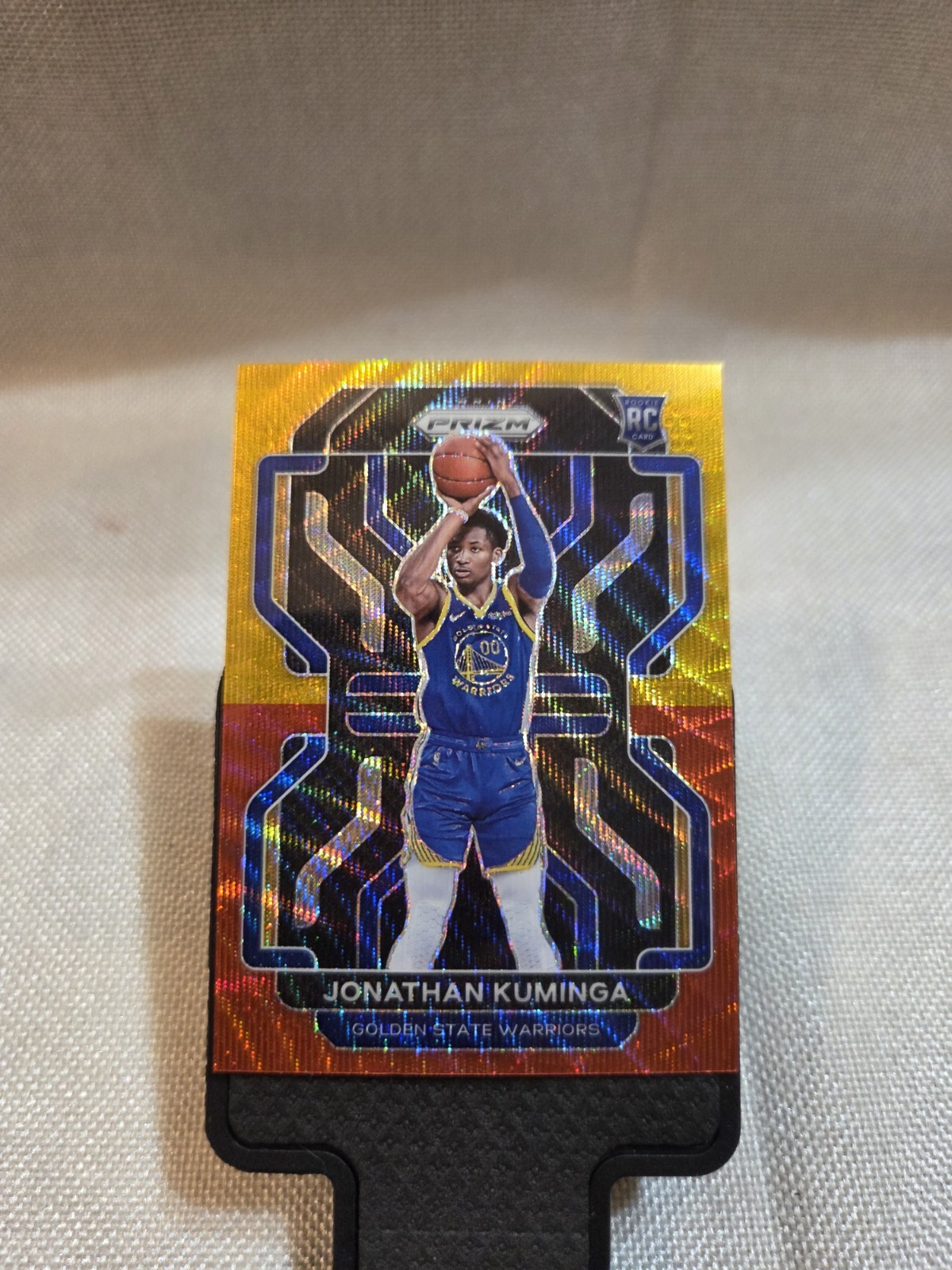2021-22 Panini Prizm - Jonathan Kuminga #307 Red & Gold Wave Prizm (RC)