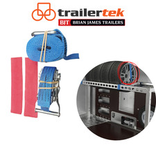 Brian James Trailers Tyre Rack Webbing & Ratchets for Race Sport & Transporters
