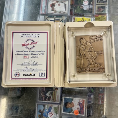 1992 Pinnacle Mickey Mantle Bronze Card The Highland Mint 2391/5000 Yankees HOF