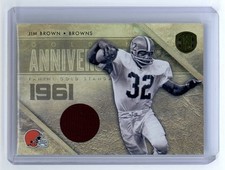2011 Panini Gold Standard Golden Age Anniversary Jim Brown Game Used Jersey /20