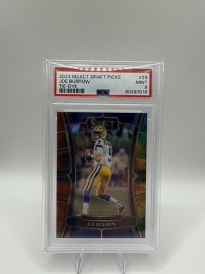 2023 Select Draft Picks Joe Burrow Tie Dye /25 #29 PSA 9