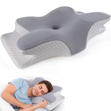 Nacken Therapiekissen Memory Schaum Anthrazit Orthopädisch Ergonomisch Schmerzen