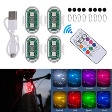 4PCS LED Strobe Light 8 Colors USB Rechargeable Flashing Lights w/Remote