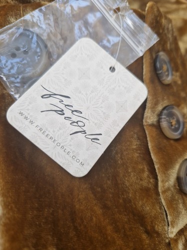 Free People Hit the Lights Double Breasted Blazer- Small in Honey-BNWT, RRP £188 - Picture 10 of 14