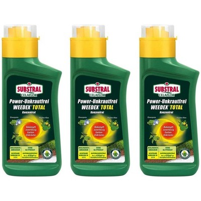 3 x Substral Celafor Unkrautvernichter Power Unkrautfrei Weedex Total Konzentrat