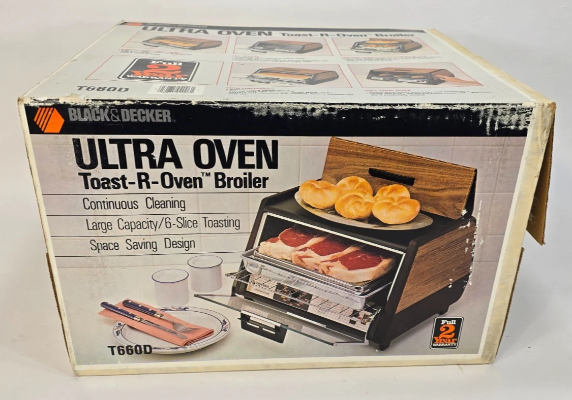 Brand New VINTAGE BLACK & DECKER T660D TOASTER ULTRA OVEN BROILER TOAST-R-OVEN