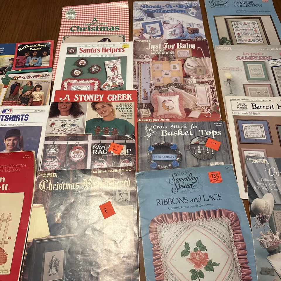 Lot of 20 VTG Counted Cross Stitch Patterns Booklets - Image 4 of 4