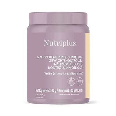 Farmasi Nutriplus Mahlzeitenersatz Shake Vanille 520 g   Proteinreich & Nährstof