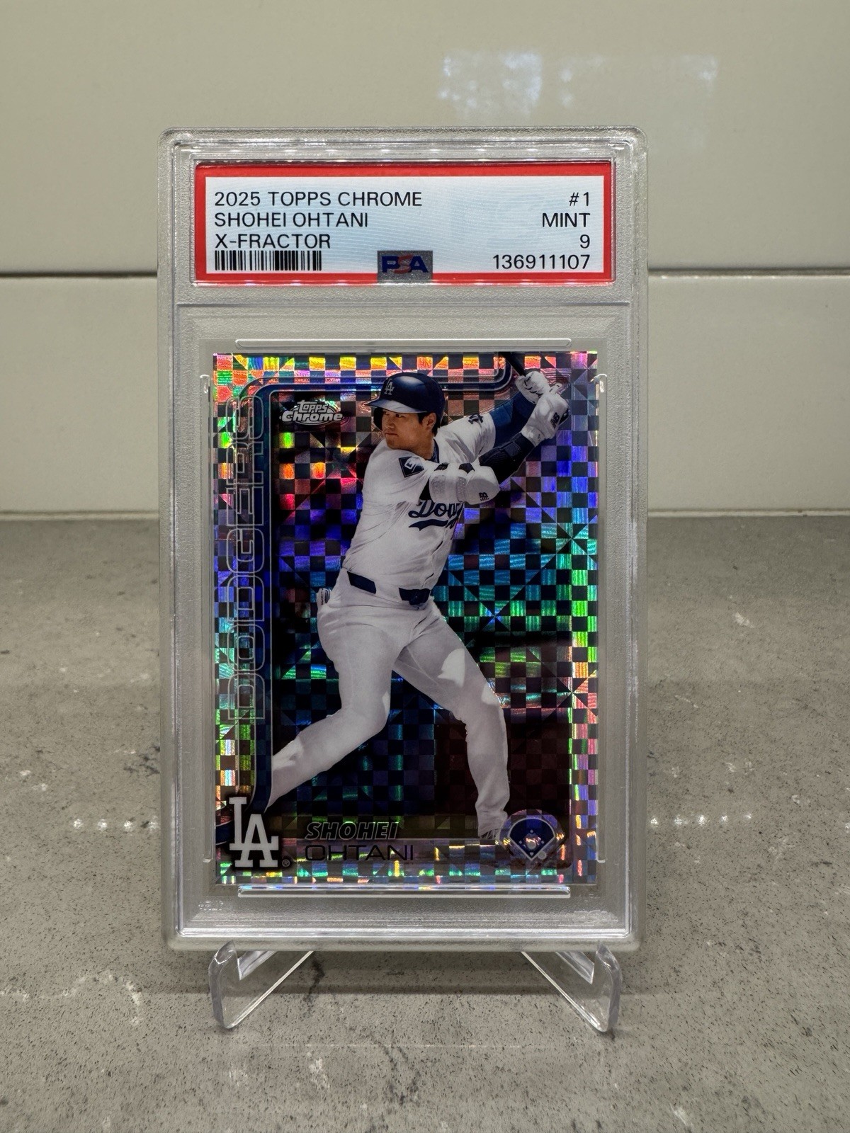 2025 Topps Chrome 大谷翔平 X-Fractor Shohei Ohtani リフラクター 