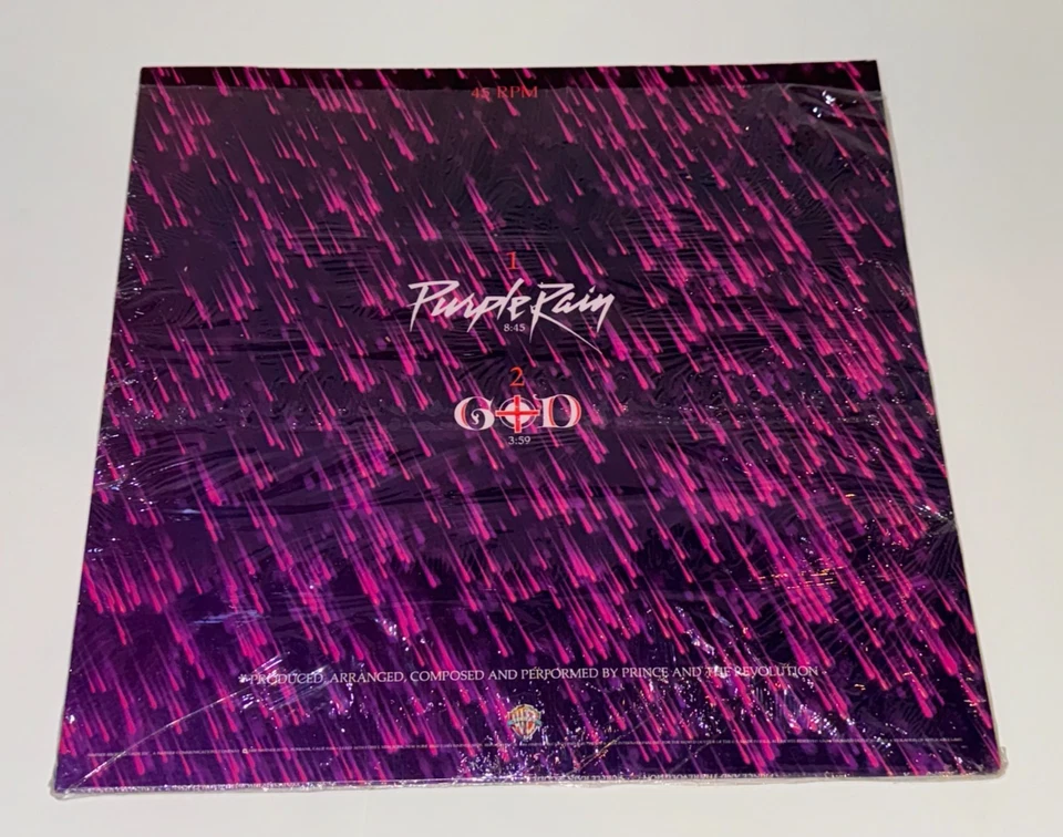 Prince And The Revolution 12" Vinyl Single Lot Purple Rain color When Doves Cry - Image 4 of 4