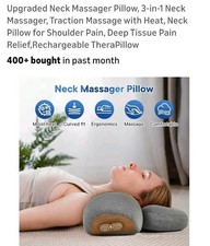 KITCADA Upgraded Neck Massager Pillow, 3-in-1 Neck Massager, Traction Massage...