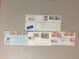 Four '40 '50 British Colonies Nigeria registered covers