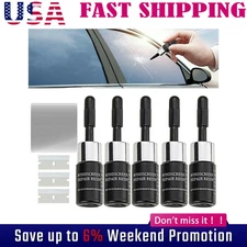 5Pack Car Glass Nano Repair Fluid Automotive Windshield Resin Crack Glue Kit