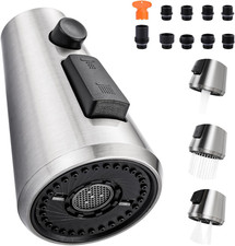 Cabezal Grifo Cocina Tirar Reemplazo 3 Funciones 9 Adaptadores Compatible Moen