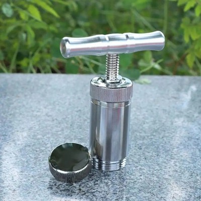 tobacco compressor for sale High-end Alloy Metal Compressor Presser Shaped Mini Tobacco Herb Press  Squeezer