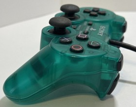OEM Sony PlayStation 2 PS2 Emerald Green Clear Dualshock Controller Official
