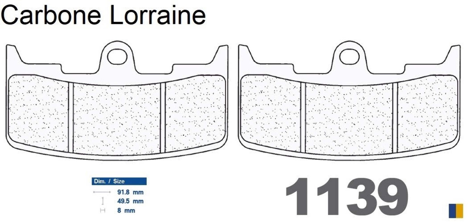Plaquettes Carbone Lorraine 1139 XBK5 contre la perte de freinage