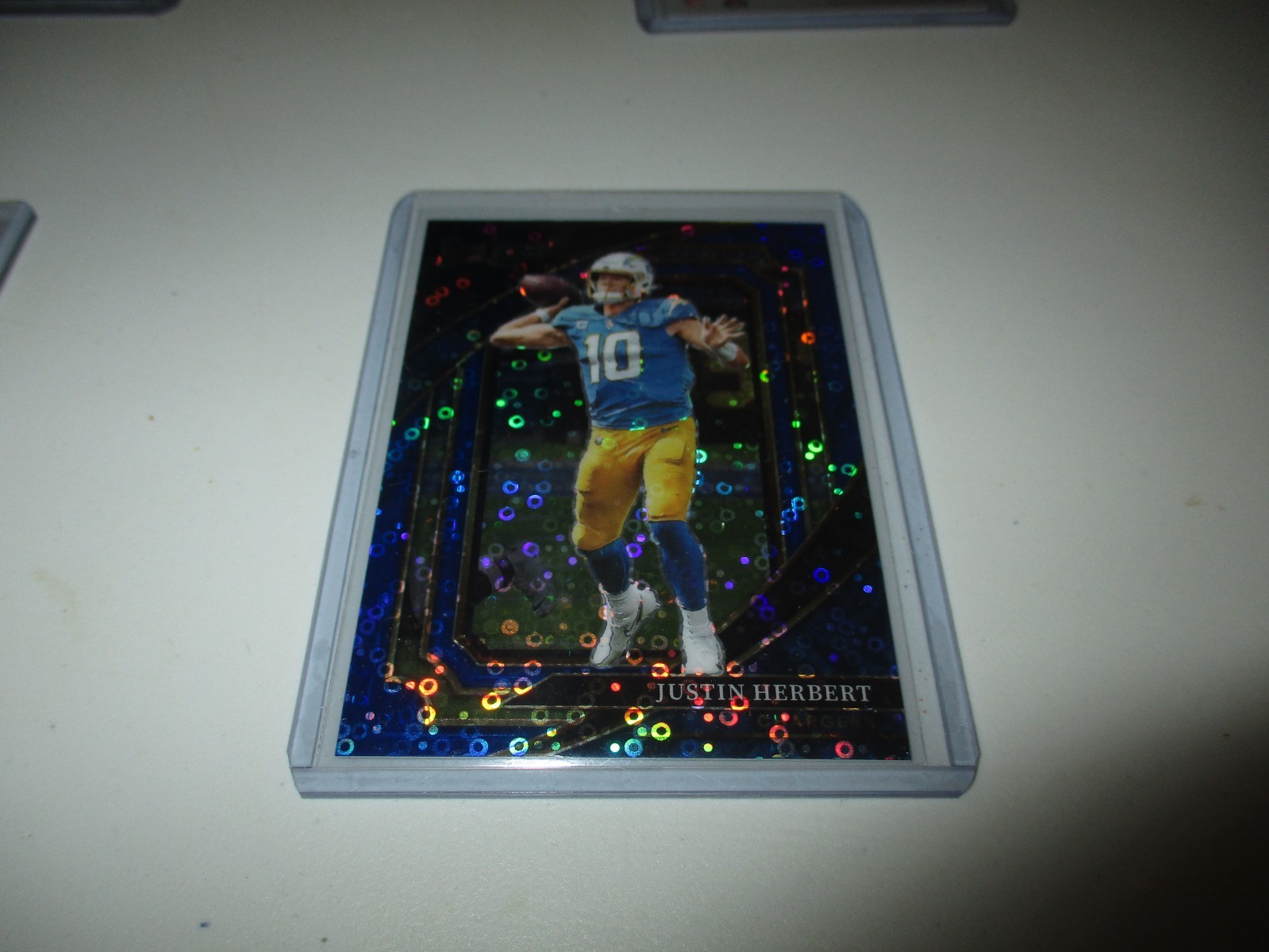 Justin Herbert 2022 Panini Select Suite Level Blue Disco #375 /25