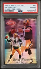 1999 Topps Gold Label Brett Favre /50 Red Label 10 Green Bay Packers PSA 8 NM-MT