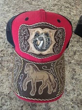 Mens Trucker Hat Mesh Back Western Horse Pais...