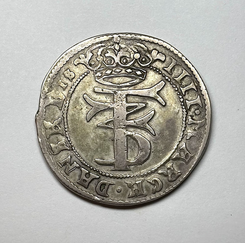 1659 Denmark (Gluckstadt) - AR 1 Krone (4 Marks), KM-A43.