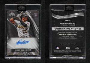 2024 Topps Chrome Black Refractor /150 Endy Rodriguez RodrÃguez Rookie Auto RC