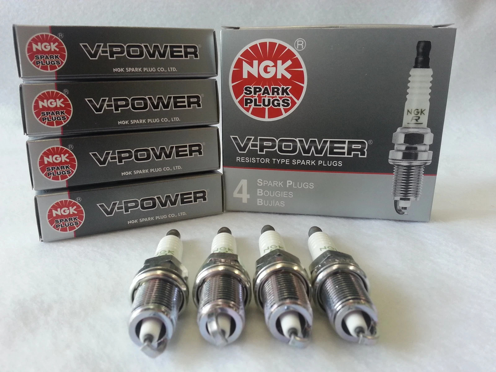 4-New NGK V-Power Copper Spark Plugs BCPR5E11 #1273 Made in Japan 