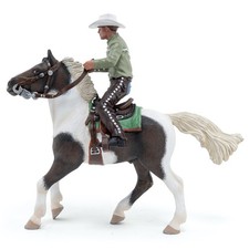 PAPO - Cowboy and His Horse - Realistic Figurine - for Ages 3 1, Multicolor