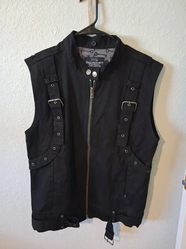 Vtg Tripp NYC The Mortal Instruments City of Bones Vest Mens M Goth Rave Bondage - product listing photo