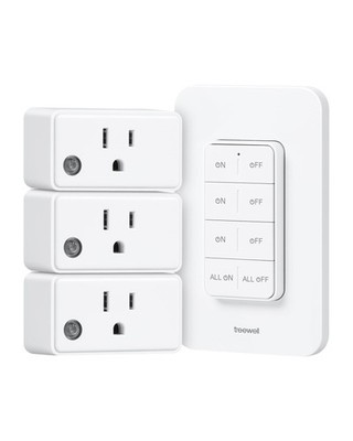 Remote Control Outlet Wireless Wall Mounted Light Switch, 3 Independent... 