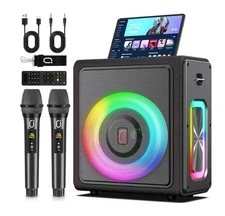 JYX MS75 Portable Speaker Outdoor Karaoke Including Microphones..... R1W1