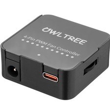12V 4 Pin PWM Fan Speed Controller PC Fan Hub 6 Fans Supported, Powered by -P...