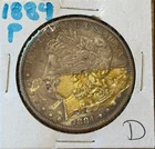 1884-P Morgan Silver Dollar - discolored on obverse - circulated condition