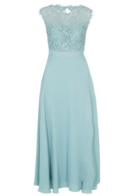 Freemans Spitzen-Maxikleid Mineral Blue Plus Größe 26 (FM184-12)