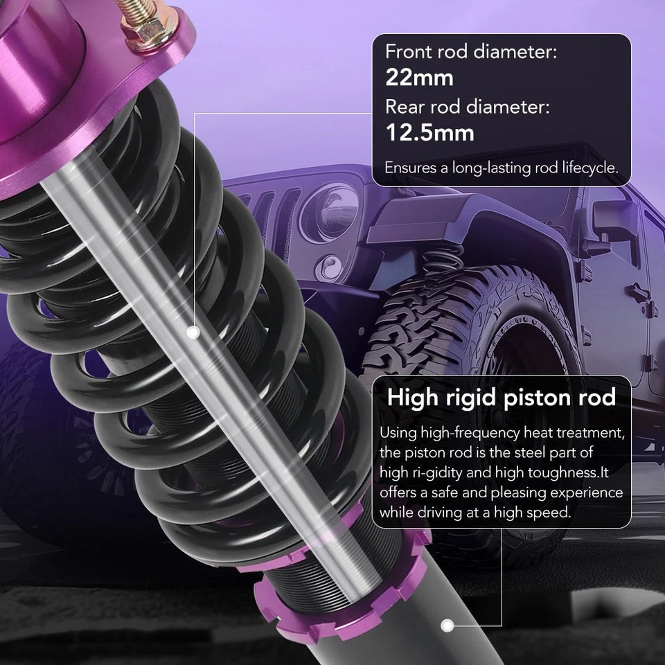 Amortiguadores puntales 4 piezas para Toyota Scion TC 2005 2006 2007 2008-2010 Coilover Foto 4 de 4