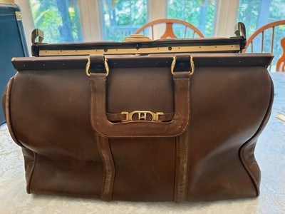 Brown Solid Leather Carry-On Garment Bag Soft Case Unisex Adult