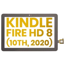 For Amazon Kindle Fire HD 8 2020 10th Gen Replacement Black Digitizer Glass Only